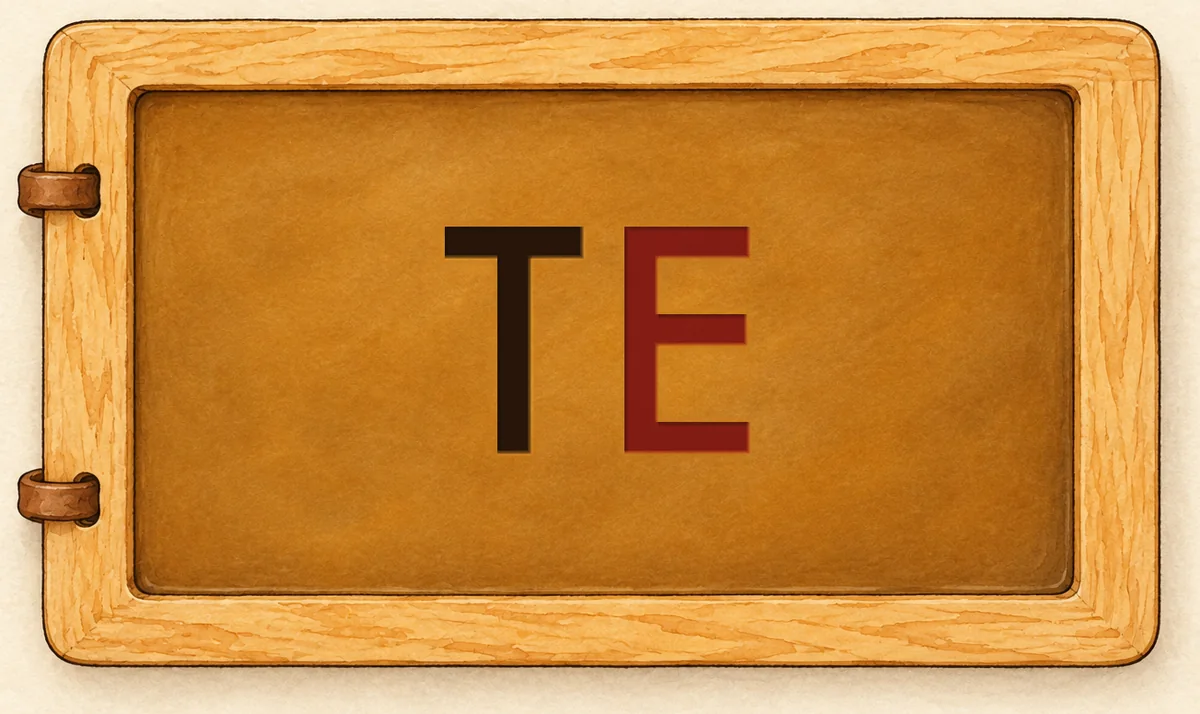 Na tabliczce: TE