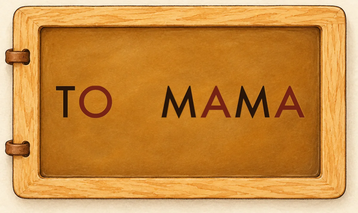 Na tabliczce: TO MAMA